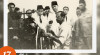 Foto Presiden Sukarno didampingi oleh Dr. E.F.E. Douwes Dekker, dan Wakil Presiden Moh. Hatta melihat alat telegraph di Delanggu, Jawa Tengah, 17 Mei 1947.